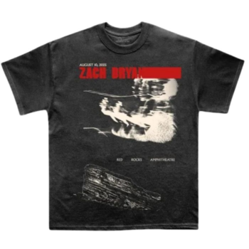 Zach Bryan 2025 Red Rocks Washed Tee