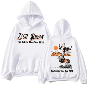 Zach Bryan The Quittin Time Tour Hooded Sweatshirt