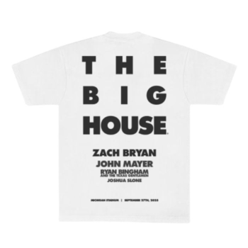 Zach Bryan Big House White Tee – Official Fan Merch