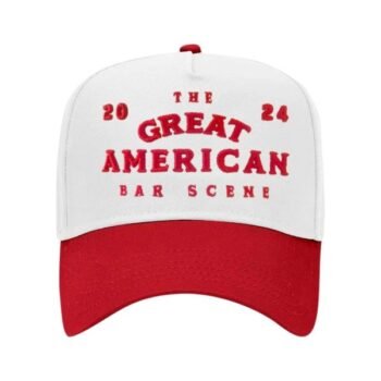 Bar Scene Red and White Hat